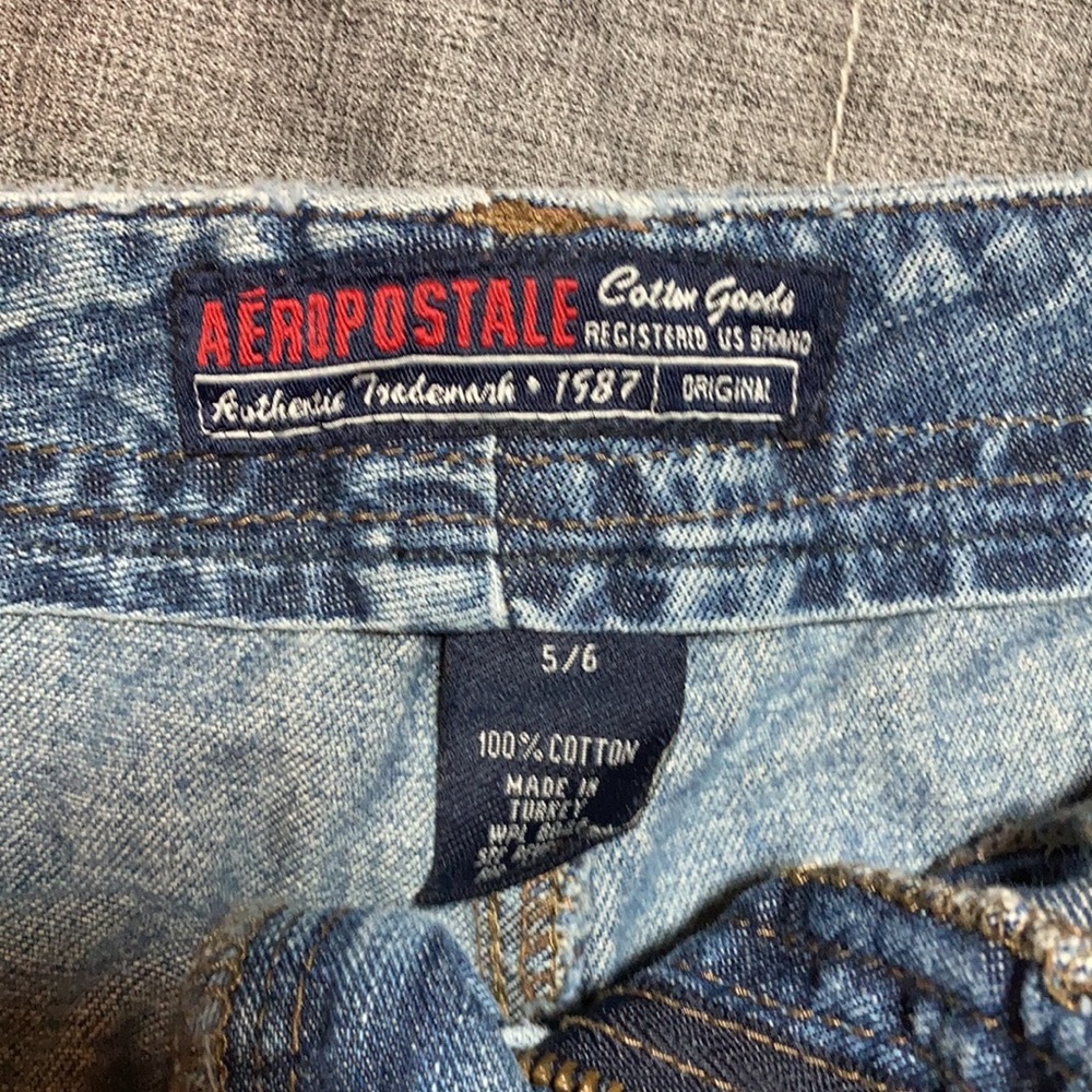 Aeropostale Blue Jean Shorts Size 5/6‎ - Picture 3 of 7